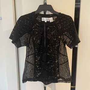 Elegant Black Lace Blouse